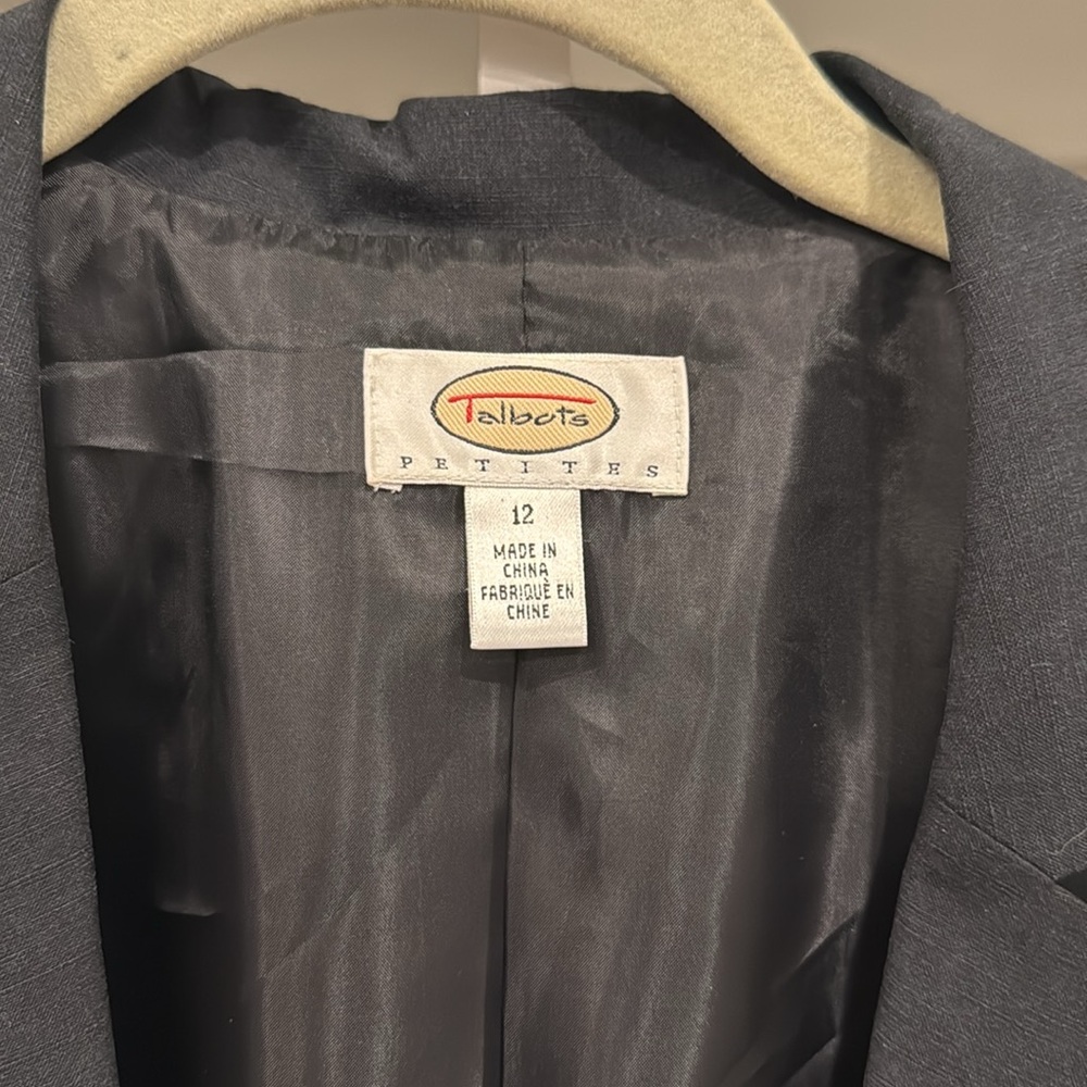 NWT: Talbots open front silk-linen blazer, size 12 - Picture 2 of 6